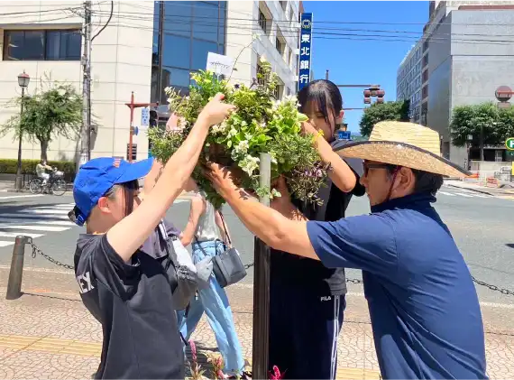 もりおか花飾りプロジェクト02